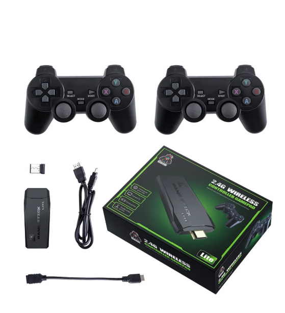 Consola de Videojuegos Stick 4K más 2 Controles Inalámbricos