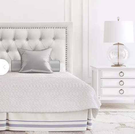 RESPALDO CAMA CAPITONÉ TACHAS LINO CREMA - 1.5 PLAZAS