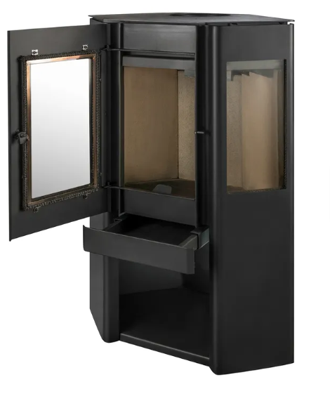 Calefactor a leña Amesti Corner 650-1 + kit de instalación