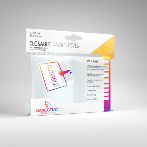 Closable Inner Sleeves Gamegenic 64×89
