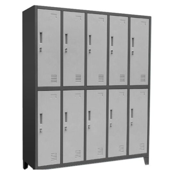 Locker metálico gris 10 casilleros