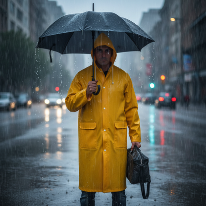 ABRIGO PVC AMARILLO 0,35 T- XL