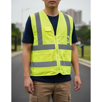 CHALECO GEOLOGO REFLECTIVO C/CINTA AMARILLO