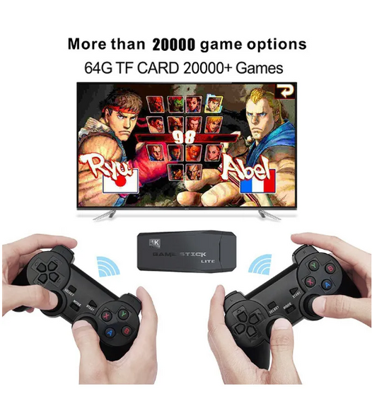 Consola de Videojuegos Stick 4K más 2 Controles Inalámbricos