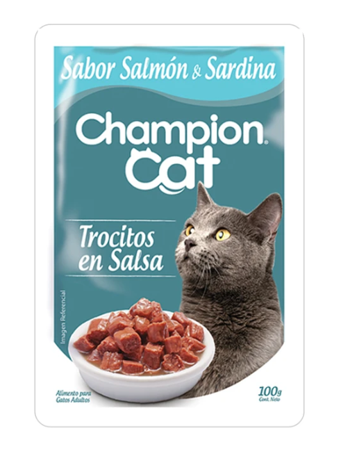 Champion Cat Sachet Salmón & Sardina - Caja x24