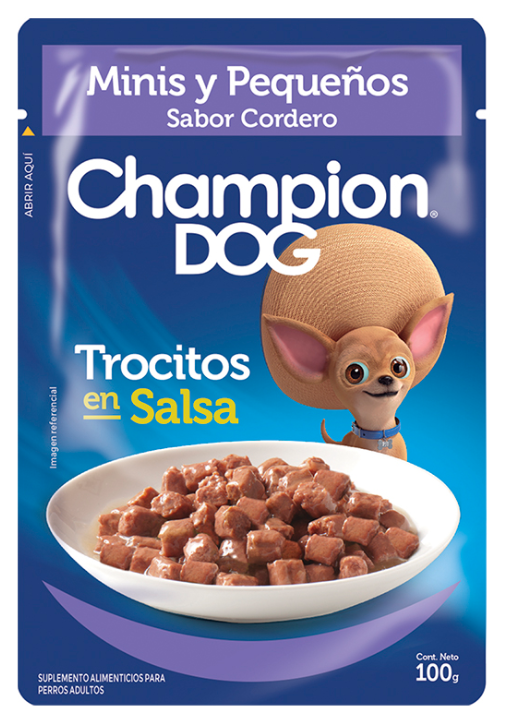 Champion Dog Sachet Minis y Pequeños Cordero - Caja x24