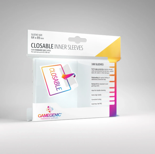 Closable Inner Sleeves Gamegenic 64×89